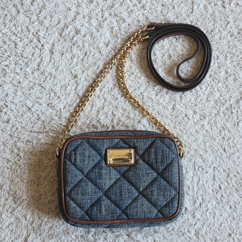Michael Kors Quilted Denim Crossbody Bag